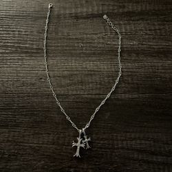 Double Cross Necklace 