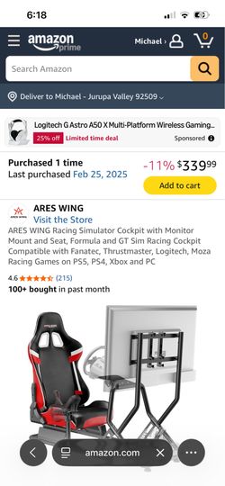 Racing simulator setup