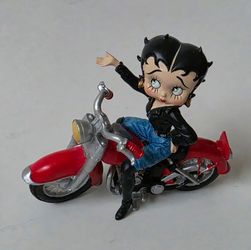 Biker Betty Boop Motorcycle Figurine