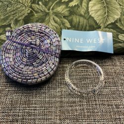 95-PTT New Nine West Egg Plant Color Beaded Trim Wedding, Craft, Decor