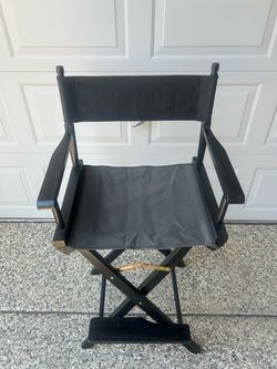 Black canvas director’s chair