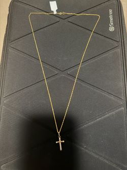 Gold-18 k Tone Cross Pendant