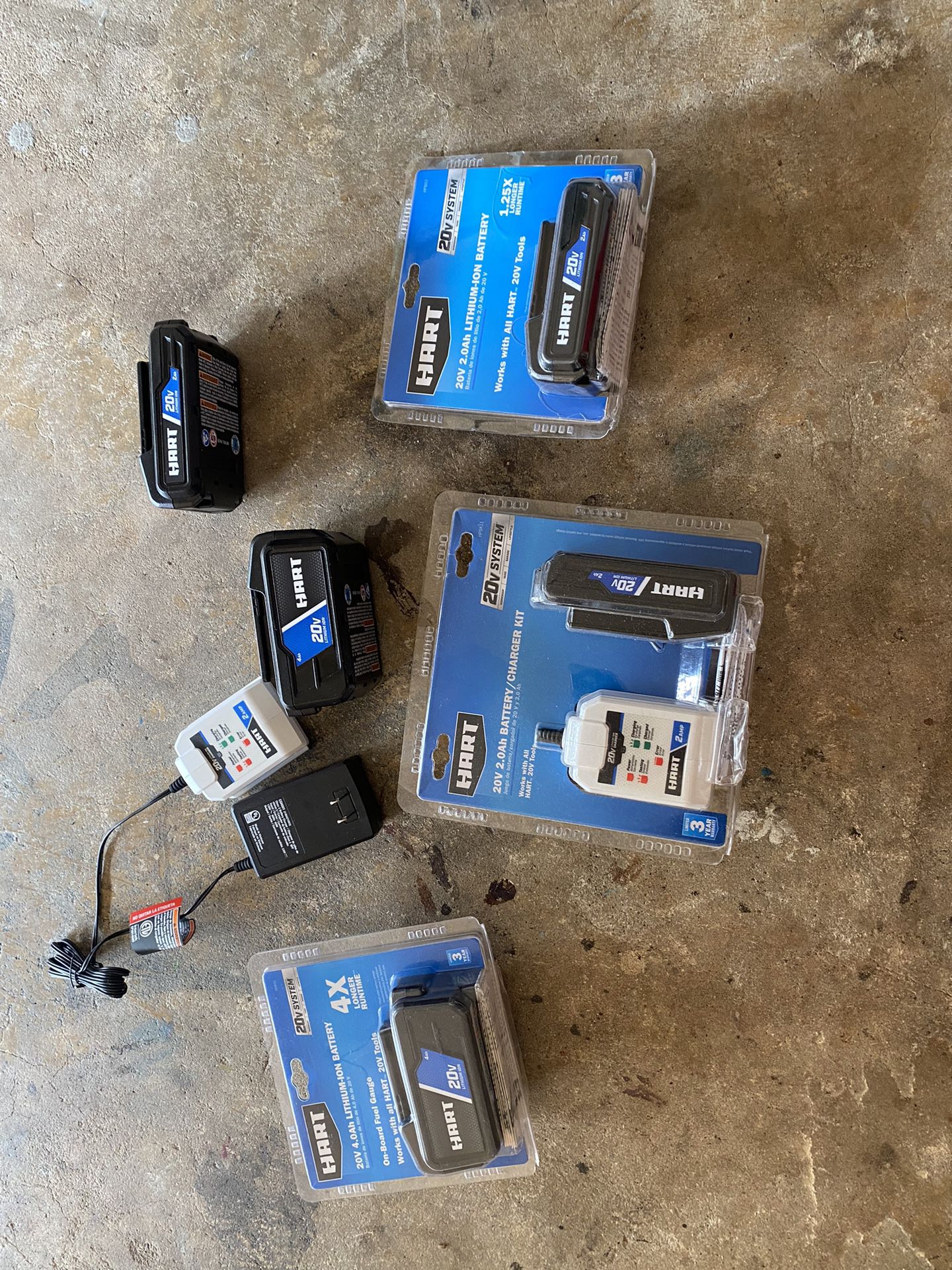 Hart Drill Batteries And Charger Kit 