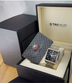 1st Generation Tag Heuer Monaco CHRONO with factory double clasp stainless bracelet complete set MAY TRADE FOR ??