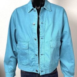   Calvin Klein Men’s Color Denim Trucker Jacket, Size Medium  