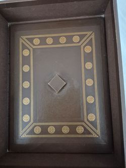 Vintage leatherette desk holder