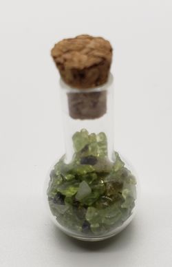 Natural Peridot filled Bottle