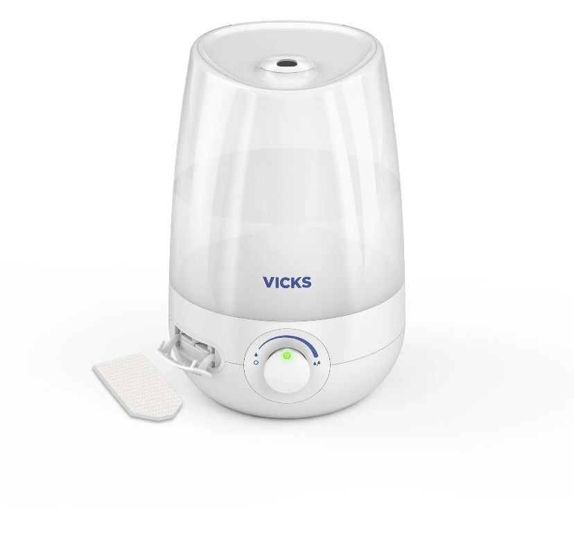 Vicks 1 gallon, 400 sq ft coverage area, Filter Free Cool Mist Ultrasonic Humidifier
