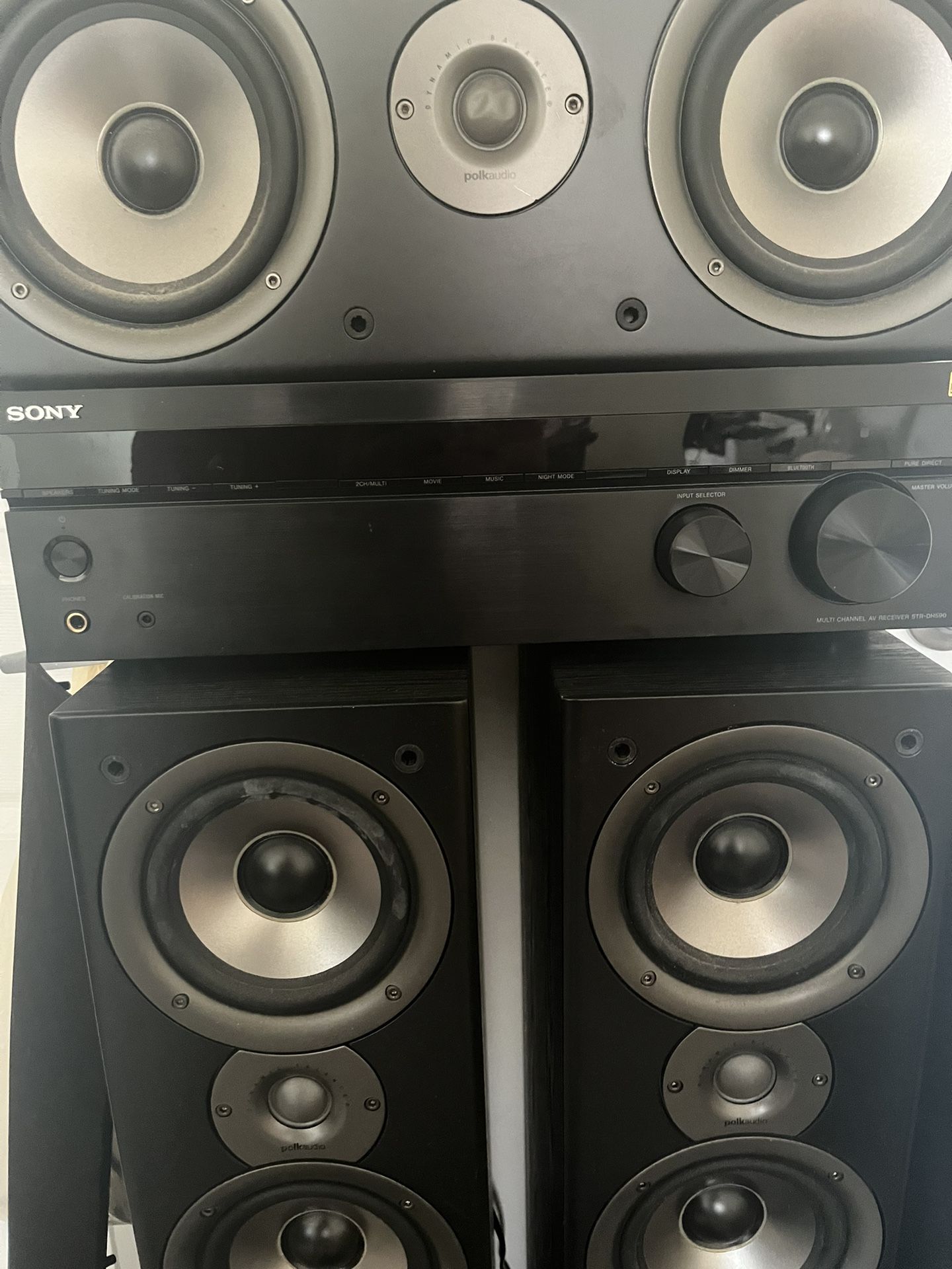 Polk Speakers , Sony Receiver