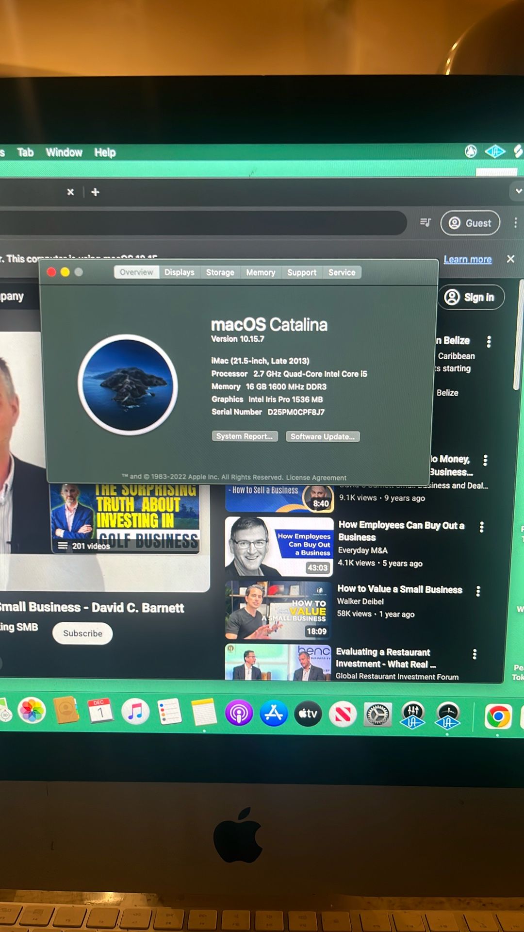 iMac Late 2013 16gb RAM 21.5 Inch