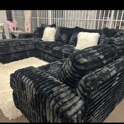 Brand New Elegant Comfy Corduroy Sectional Set 