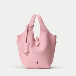 Polo Play Leather Small Tote & Crossbody pink