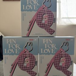 Pop Mart Labubu - Pin For Love LETTERS: W,X,Y, and K