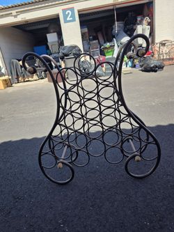 Wrought Iron Wine Rack.