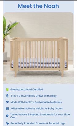 New: Noah 4-in-1 Natural sandstone convertible crib
