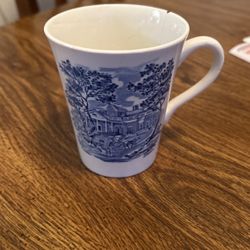 Blue And White Coffee Cup