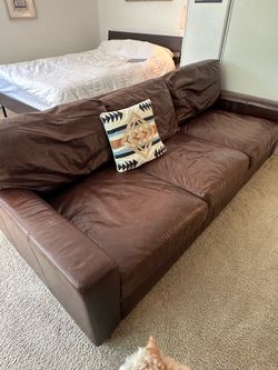 Brown Leather Couch