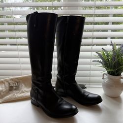 Frye Mellisa Button Inside Zip Up Black Women’s Size 9.5 Boots