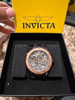 Invicta Objet D Art Glyph Automatic Men's Watch w/ Skeleton Dial - 43mm. Black
