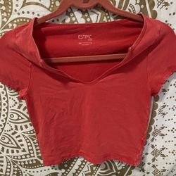 EST.PAC 1980 Red Cropped Top Size S