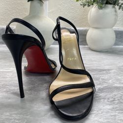 Christian Louboutin Rosalie 100 Black Kid Leather Heels – Size 38.5 – With Box