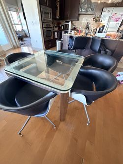 Glass Dining Table And Chairs