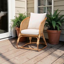 New Set of 4 Rattan Boho Chairs Dining Indoor Outdoor Seating
