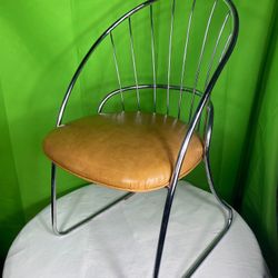 1970s Mid Century Tubular Chrome Chair By Daystrom