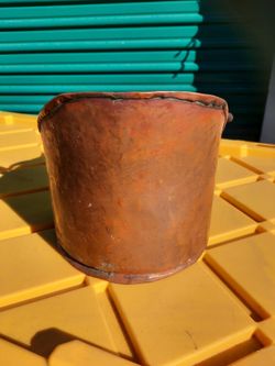 Antique Hammered Copper Pot