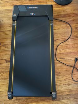 Compact Flat Walking Pad Treadmill with Remote - Slim Under Desk