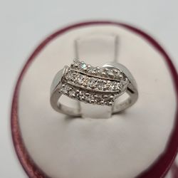 14k White Gold Diamond Ring