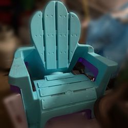 Kids Lawn Chairs, Blue And Purple Set 