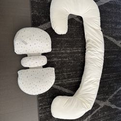 Pregnancy Pillow Set – Full Size + Travel Pillow – MINT CONDITION!