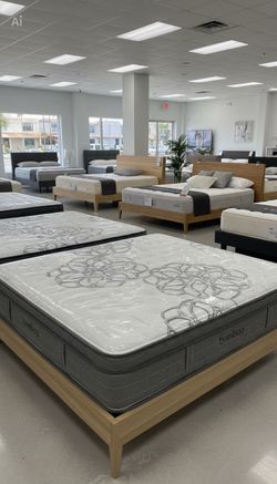 Queen size mattress pillow top 12”    New mattress in a plastic sealed