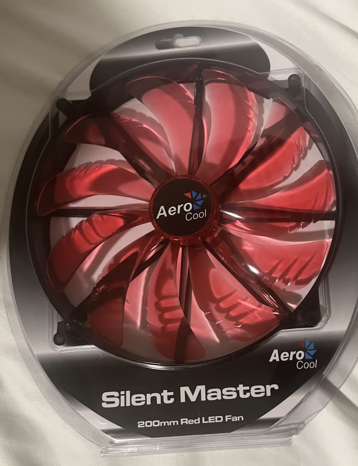 AeroCool Silent Master 200mm Red LED Cooling Fan