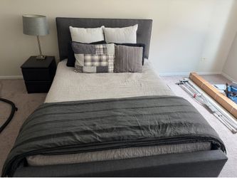Queen bed plus nightstand