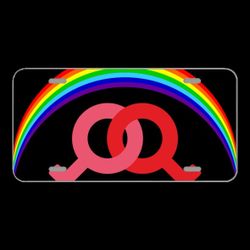 License Plate Novelty Car Front Rainbow Homosexuality Before