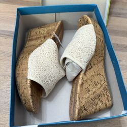 BNWT Cork Wedge Heel Sandals
