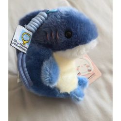 Plush Soft Blue Marine Whale Shark Keychain Bag Charm, New with Tags