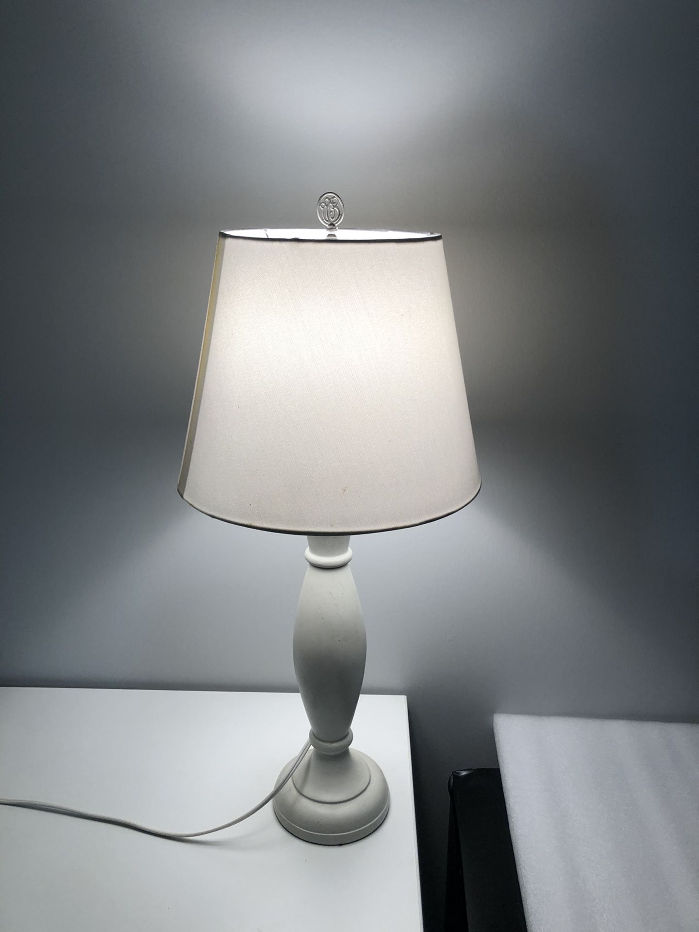 Simple white table lamp