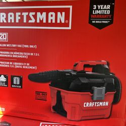 Craftsman V20 2-Gallon Cordless Wet/Dry Shop Vacuum –  Tool Only NEW