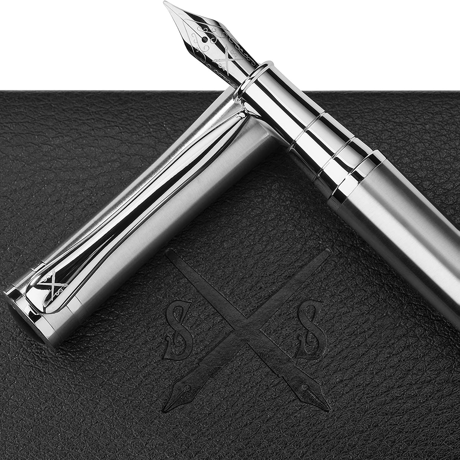 Scribe Sword Fountain Pen - Highest Possible Quality - Best Calligraphy Pens For Smooth Elegant Writing - Business Luxury Gift Box - Perfect For Gifts