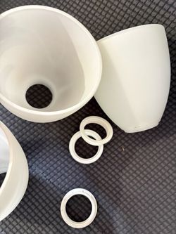 Set of 3 White Glass Lamp Shades