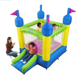 H2OGO! Castletopia Bounce House with Extra-Wide Slide and Blower, Indoor/Outdoor, Ages 3+