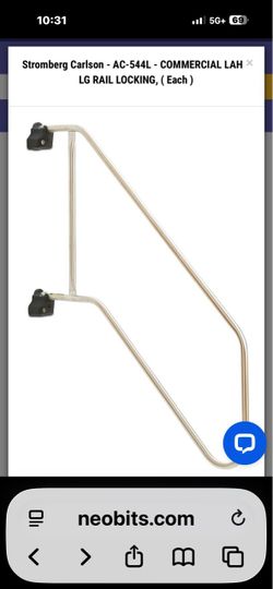 Locking commercial rail for rv