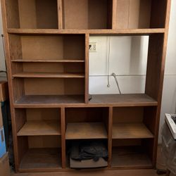 Wood Entertainment Shelf