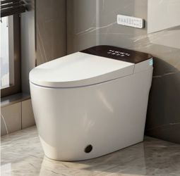 TOTTE Smart Toilet with Bidet, Auto Open... Color: White-H2