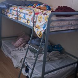 Gray Metal Loft Bunkbed