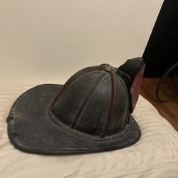 Antique Leather Fire Helmet 