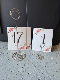 17 Table numbers and stands